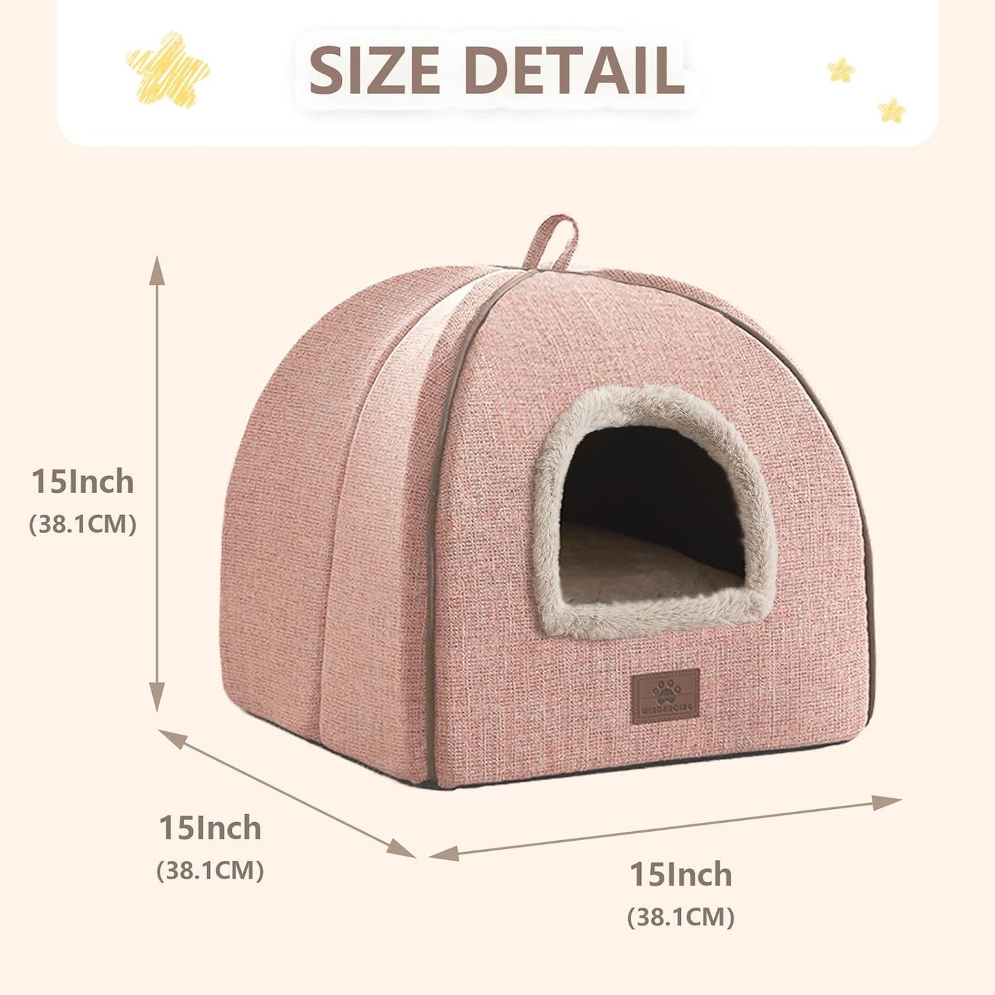Cat Bed for Indoor Cats - Cat Cave Beds Cat House Cat Tent with Removable Washable Cushioned Pillow, Soft Kitten beds,Cat Beds & Furniture, for Small and Medium Pet Bed