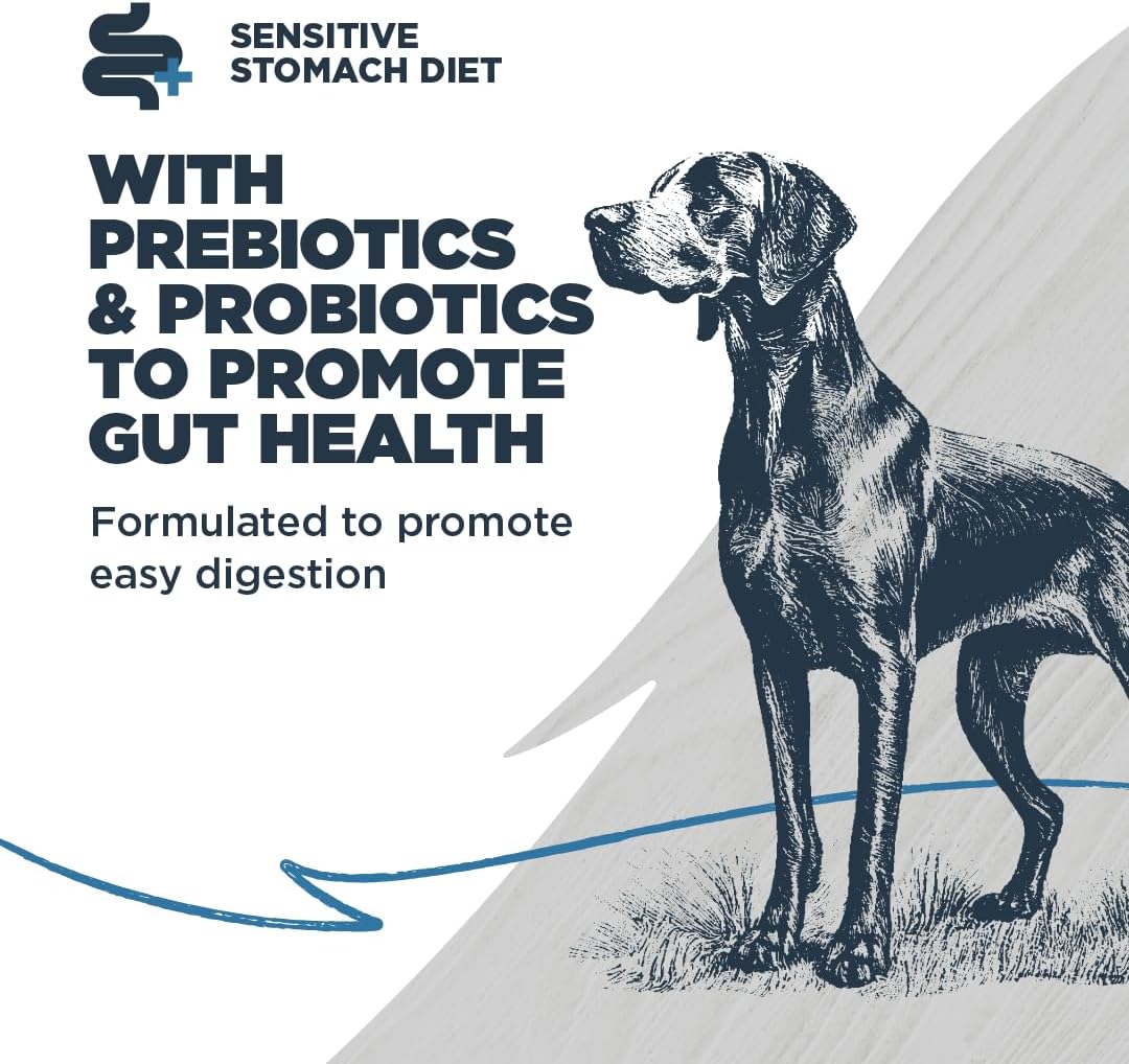 Blackwood Sensitive Skin & Stomach Dry Dog Food, Catfish Meal & Brown Rice with Ancient Grains, 24 Pound Bag with Prebiotics & Probiotics to Promote Gut Health