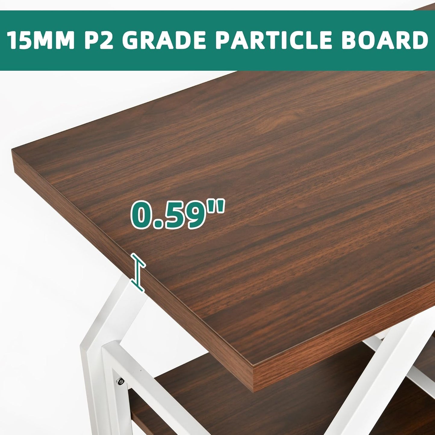 YITAHOME Heavy Duty 55-75 Gallon Fish Tank Stand with Power Outlet, Marble Aquarium Stand for Fish, Turtle, Reptile Terrarium, Shelves for Fish Tank Accessories Storage, 860LBS Capacity, White & Walnut