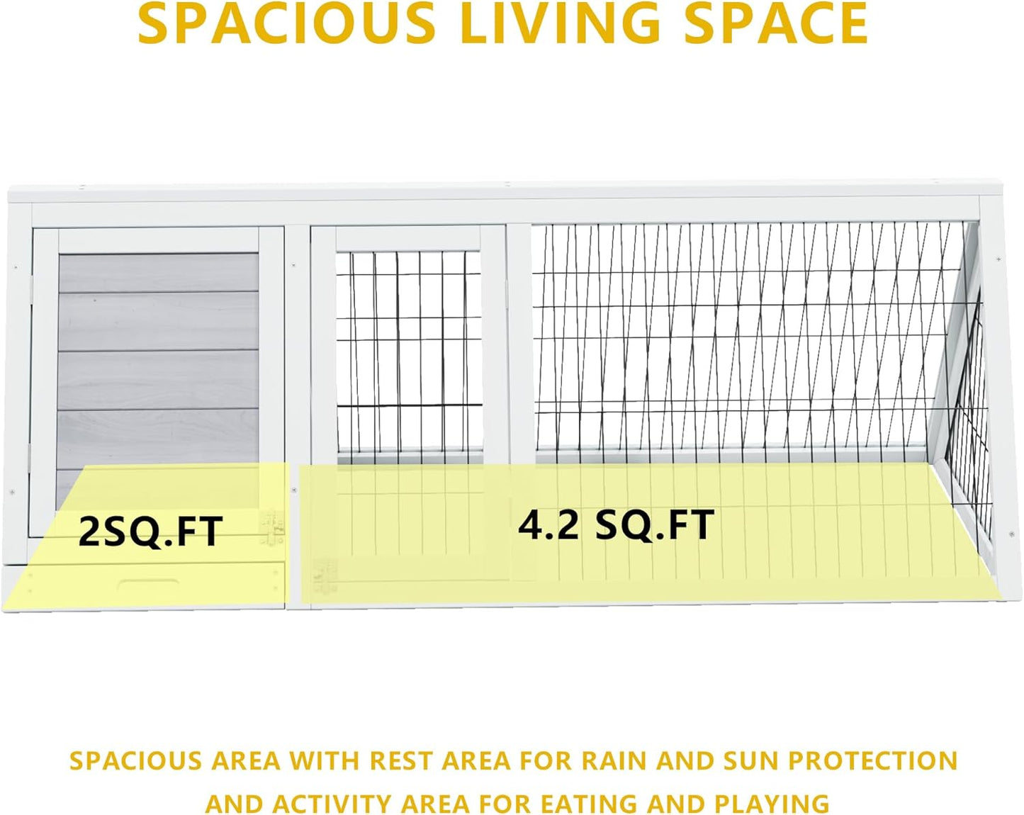 Quail Cages,Wooden Chicken Coop,Nesting Boxes for Chickens,Brooder Box Indoor Outdoor,A-Frame Poultry Duck House with Ventilating Wire Rabbit Hutch for Small Animals,Sold by Zyphorinth (Grey)