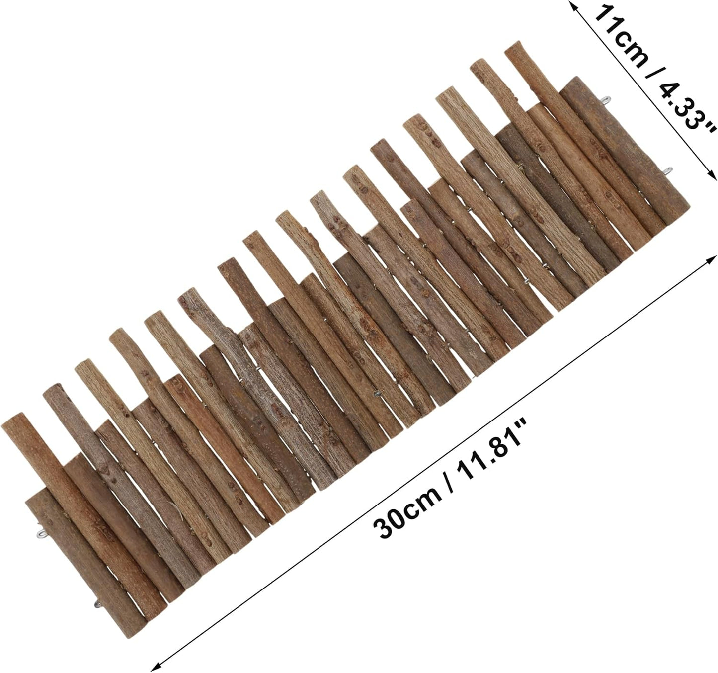 Hamster Toys, Flexible Hamster Wooden Bridge, 11.8In Hamster Fence, Hamster Cage Decor and Platforms, Hamster Cage Accessories(11.8In)