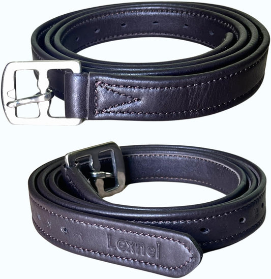 Non-Stretch Soft Stirrup Leather with Stainless Steel Hardware 1 Pair Pack of 2