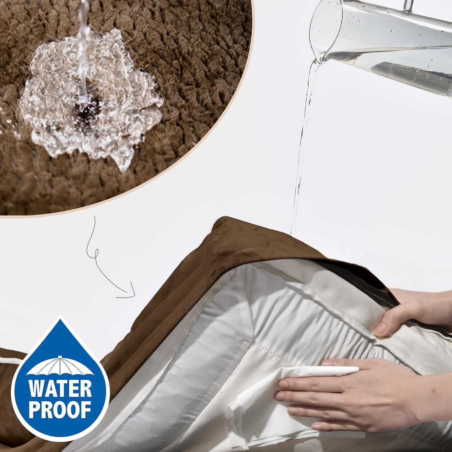 Comfort Expression Small Dog Beds Waterproof Cat Beds Orthopedic Foam Sofa Beds for Small Dogs Comfy Pet Bed with Washable Removable Cover & Non-Slip Bottom(XX-Small,Chocolate Brown)