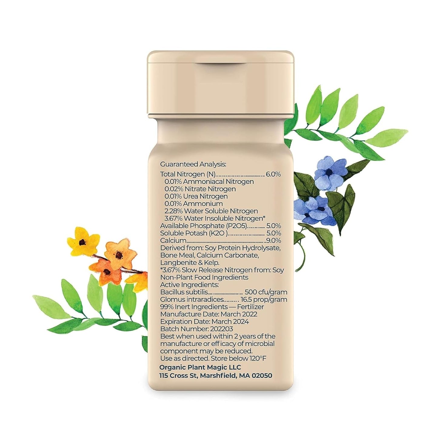 Organic Plant Magic - Truly Organic™ Easy to Use Soluble Plant Food Shaker: All-Purpose Fertilizer Concentrate for All Flower Vegetable Herb Fruit Tree Indoor Garden & House Plants [Two 3 oz Shaker]