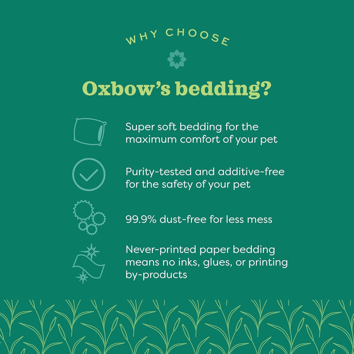 Oxbow Animal Health Pure Comfort Bedding, Rabbit, Hamster, & Guinea Pig Bedding, Bunny Supplies for Litter Box, Pet Safe, Low Dust, White Paper, 72 Liter Bag