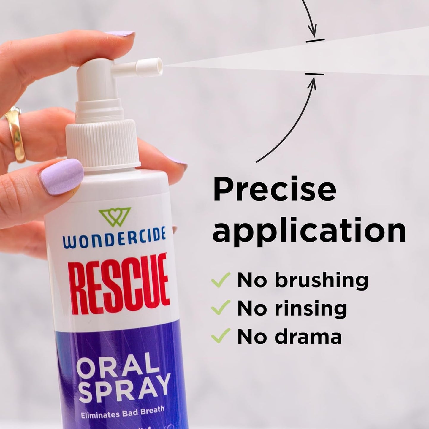 Wondercide Rescue - Oral Spray for Dogs and Cats – Freshens Breath, Soothes Gums, Alcohol Free Daily Dental Care with Pure Hypochlorous – 8.5 oz