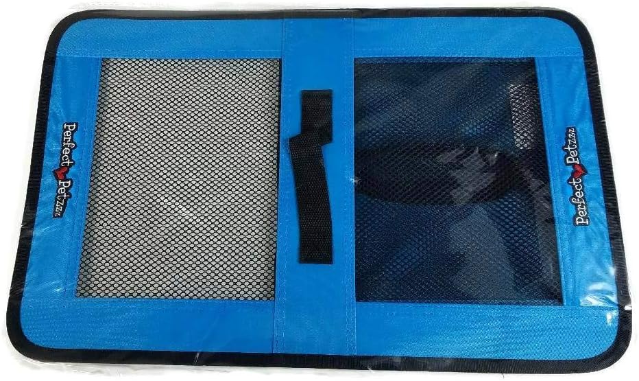 Tote for Lifelike Stuffed Interactive Pet Dogs and Cats, Nylon and Mesh Carrier for Pet Animals,Zippered Carrying Case Accessory-Blue