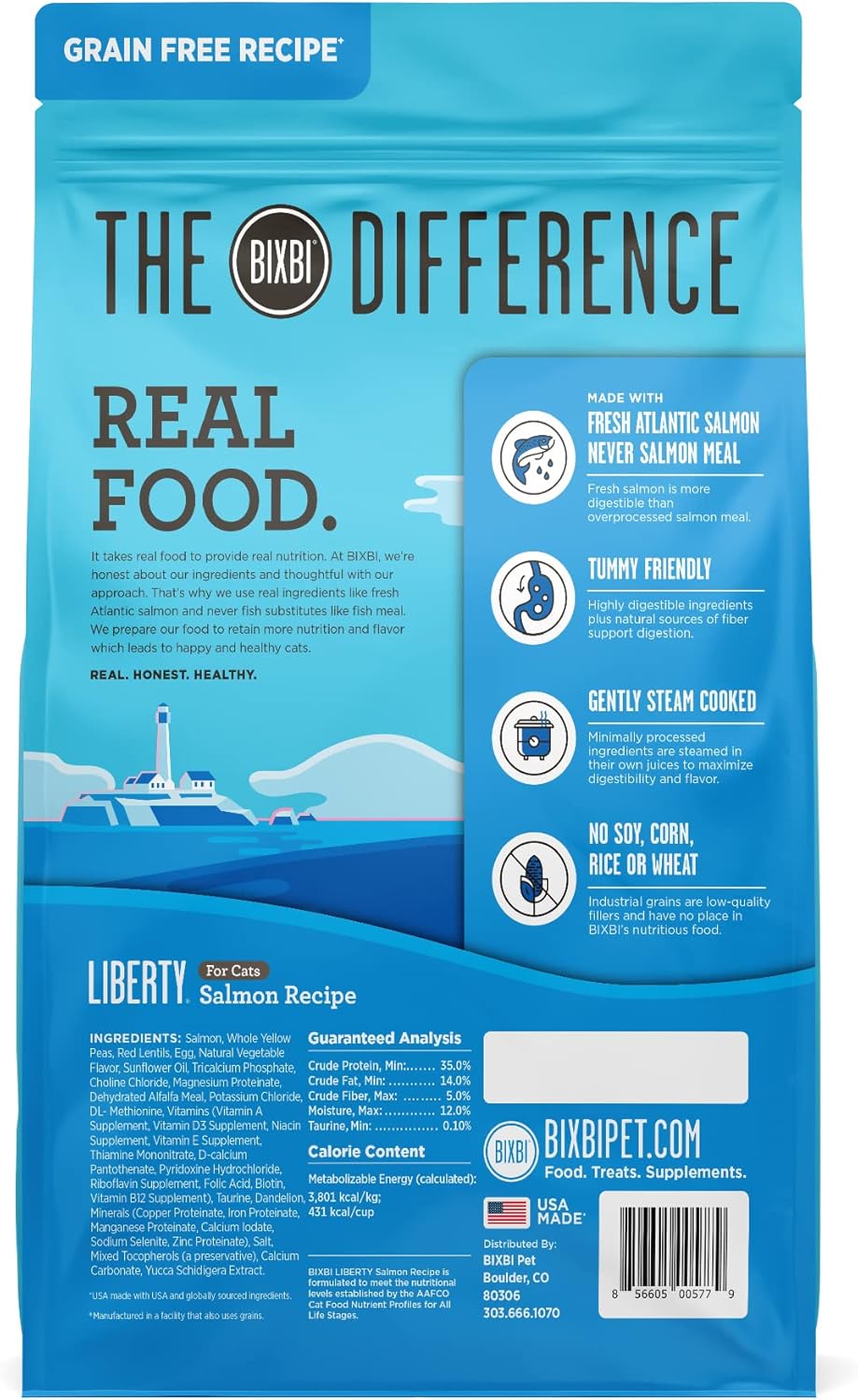 BIXBI Liberty Dry Food Salmon Recipe for Cats, 10lb