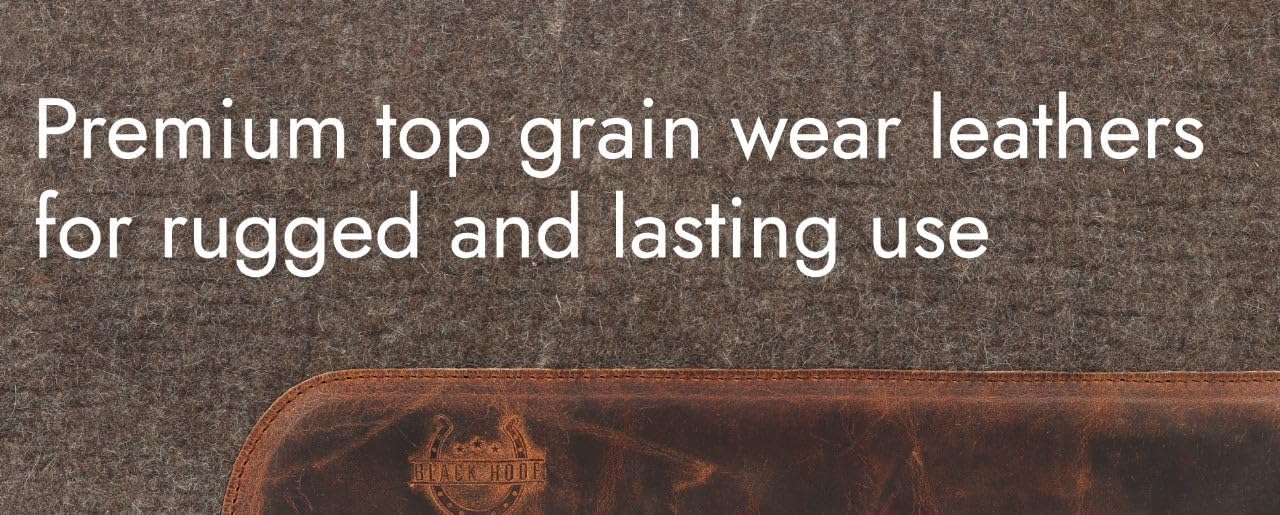 BLACK HOOF Steam Pressed Merino Wool Felt Contoured Pad with Heavy Saddle Grade 100% Woolen Fleece Bottom 1 Inch Thick