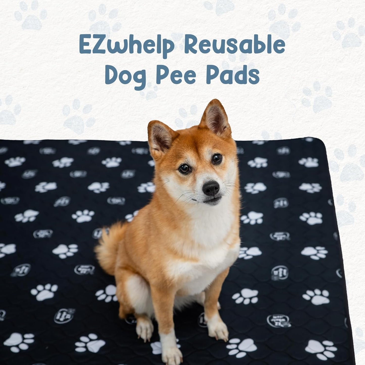 EZwhelp Reusable Dog Pee Pads, Washable Waterproof Mats for Dog Potty Training or Whelping Pads, 24x48 Inch, 2 Pack