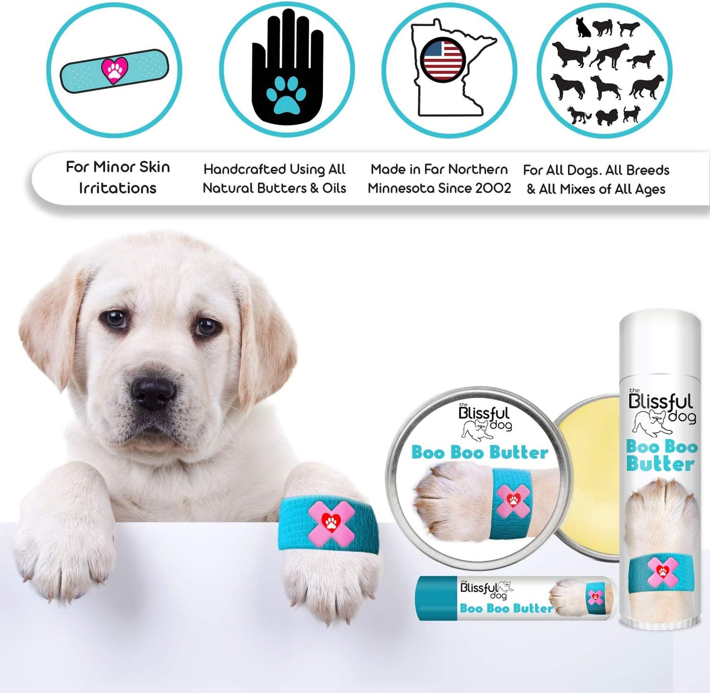 The Blissful Dog Mixed Breed Boo Butter, 4 oz