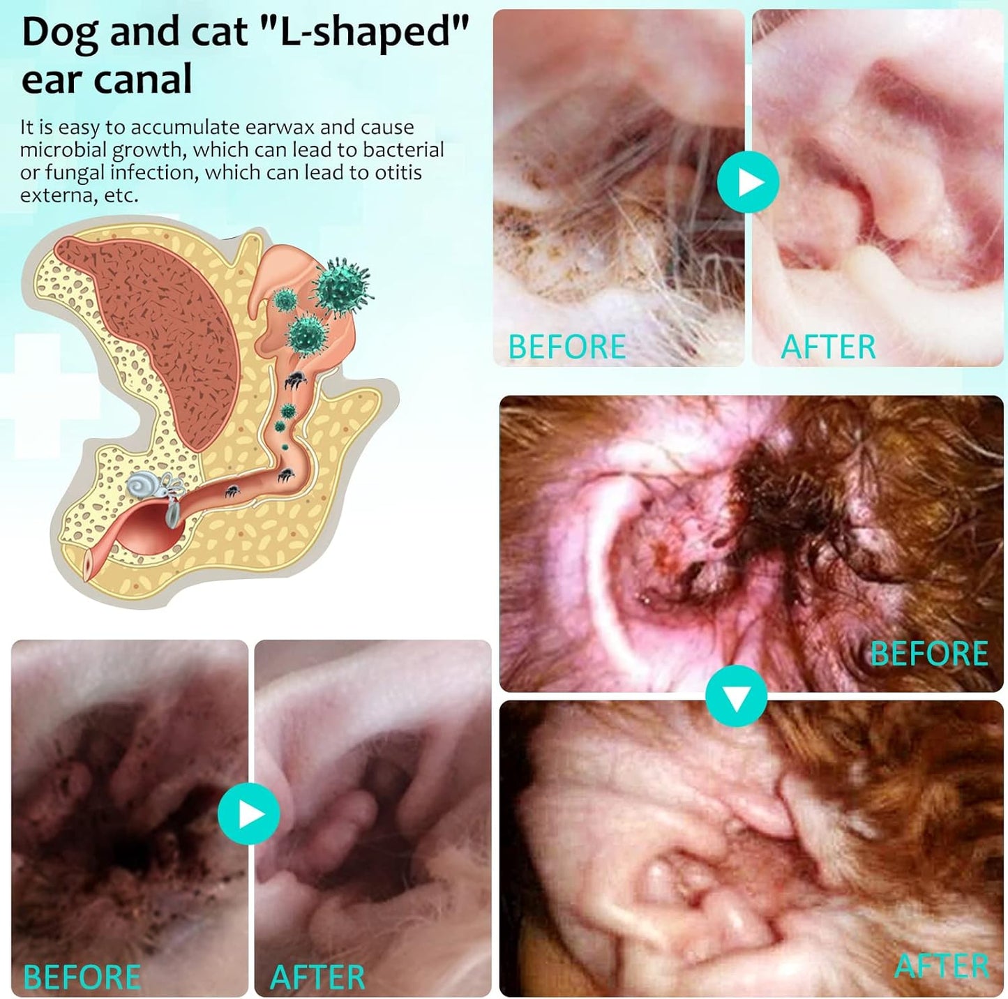 Ear Mite Treatment for Dogs, Dog Ear Infection Treatment, Ear Mite Treatment for Dog Yeast Infection, Alleviation Suffering from Ear Mites & Itching and Odours Stinky Stuff for Dogs Ears