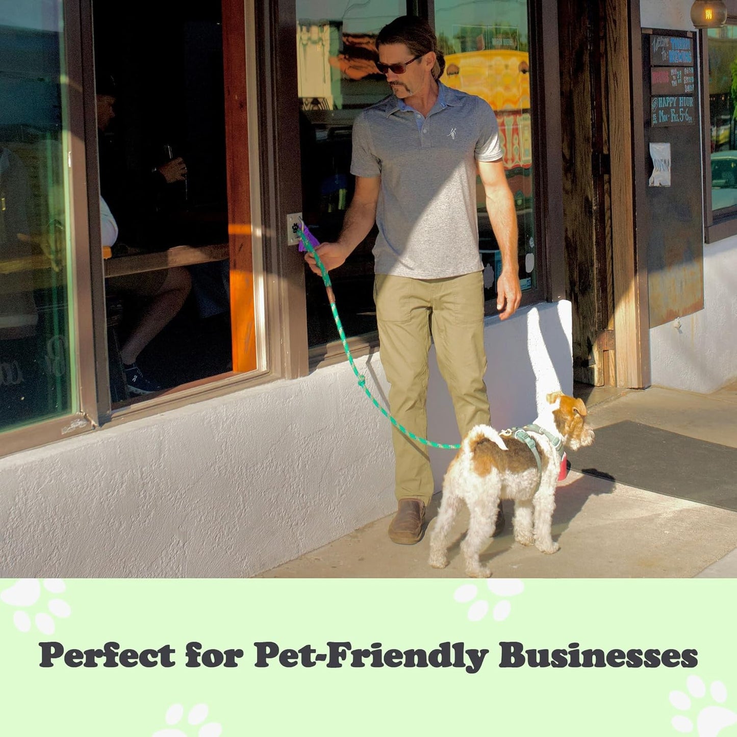 Canine Hitch- Secure Dog Leash Parking Mounted Indoor – Outdoor Wall Hook - Tie Out Stainless Steel Practical Lead Management for Home & Business, Ultimate Strength