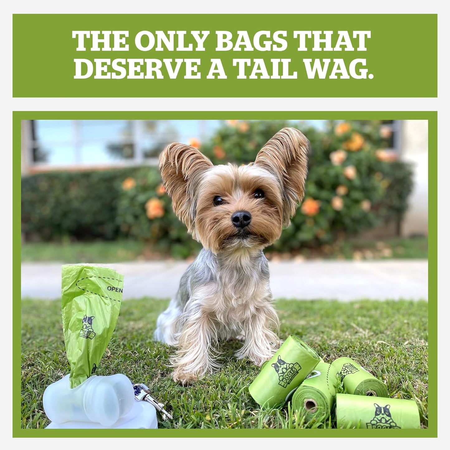 Pogi's Compostable Poop Bags – Leak-Proof, Extra-Large, Made with Plants – 32 Rolls (480 Bags)