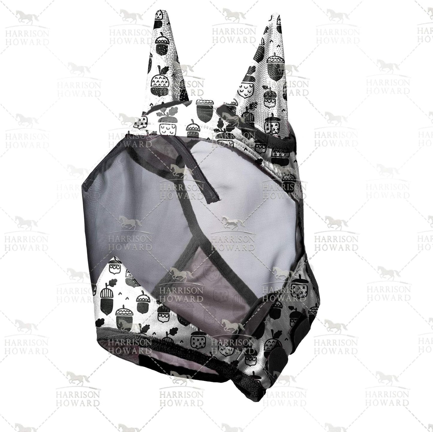 Harrison Howard LumiVista Horse Fly Mask Standard with Ears UV Protection for Horse Pine Cones M Cob