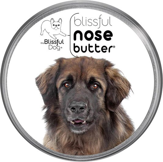The Blissful Dog Leonberger Nose Butter for Dry, Cracked Skin, Lick-Safe Dog Nose Balm with Moisturizing Shea Butter, Almond, Olive, and Essential Oils, Pet Supplies, Uncented, 8 oz.