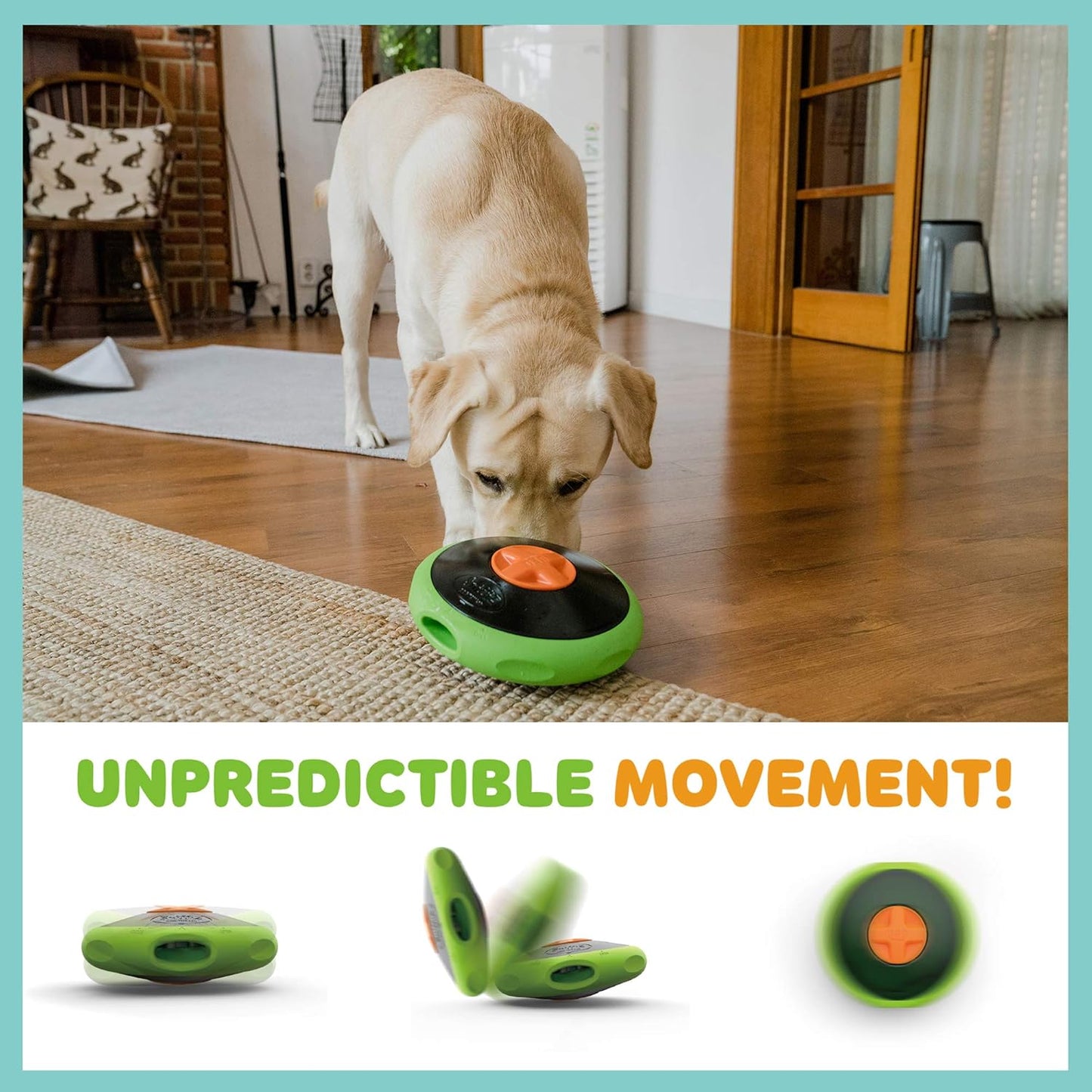 SmellyUFO Durable Interactive Treat Dispensing Puzzle/Enrichment Toy for Dogs - Mind Stimulating Food Game/Slow Feeder/Wobble Toy - from Small Puppies to Large Dogs