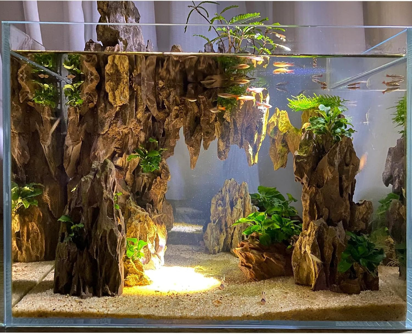 Dragon Rocks Aquariums Stones Natural Rocks for Aquascaping, Aquariums, Terrariums, Vivariums Decorative Stone,Reptile Enclosures,Paludariums,and Gardens-10LB（2 to 7 inch）