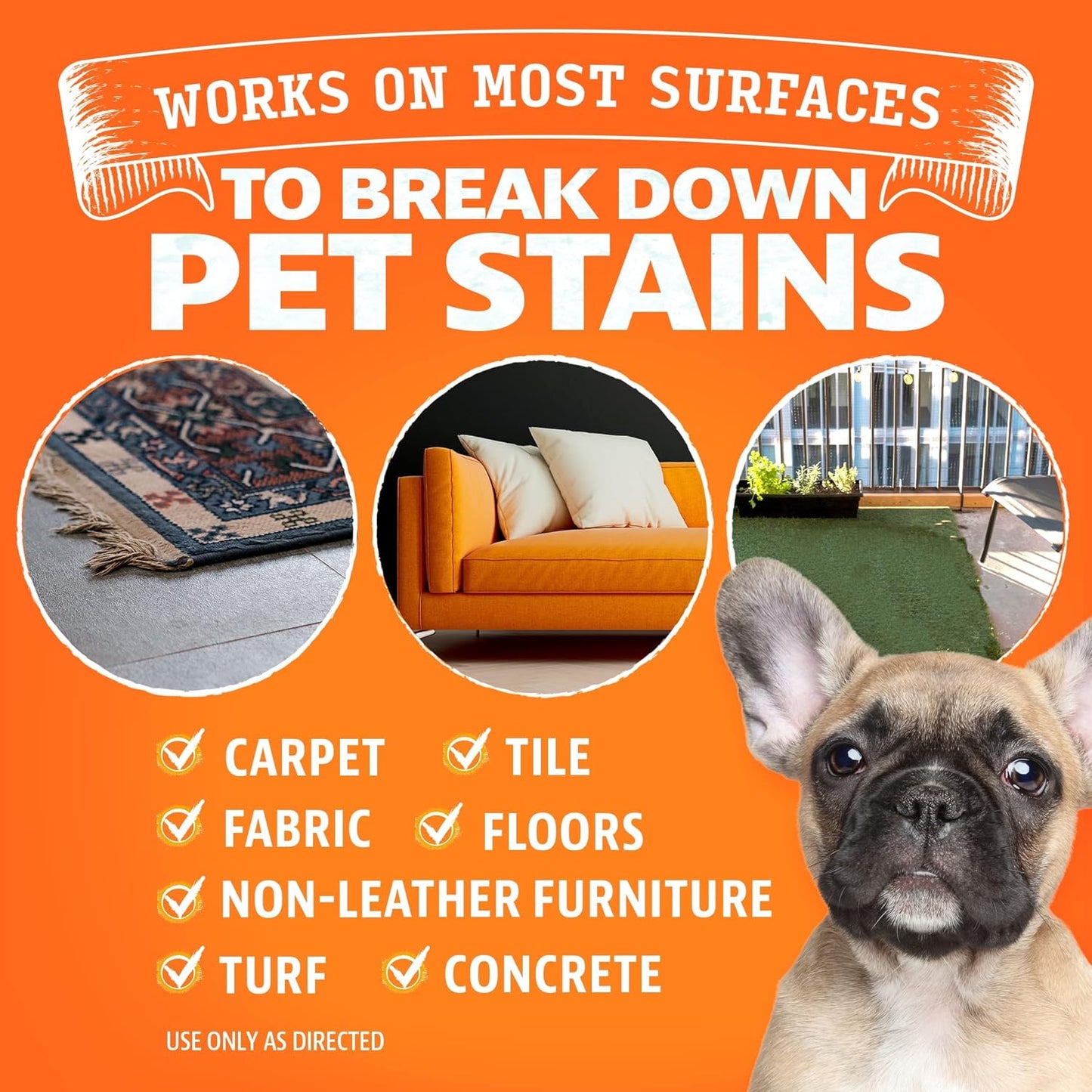 ANGRY ORANGE Pet Stain Remover Kit for Dog Urine - Enzyme Cleaner - Citrus - 32 oz + UV Flashlight