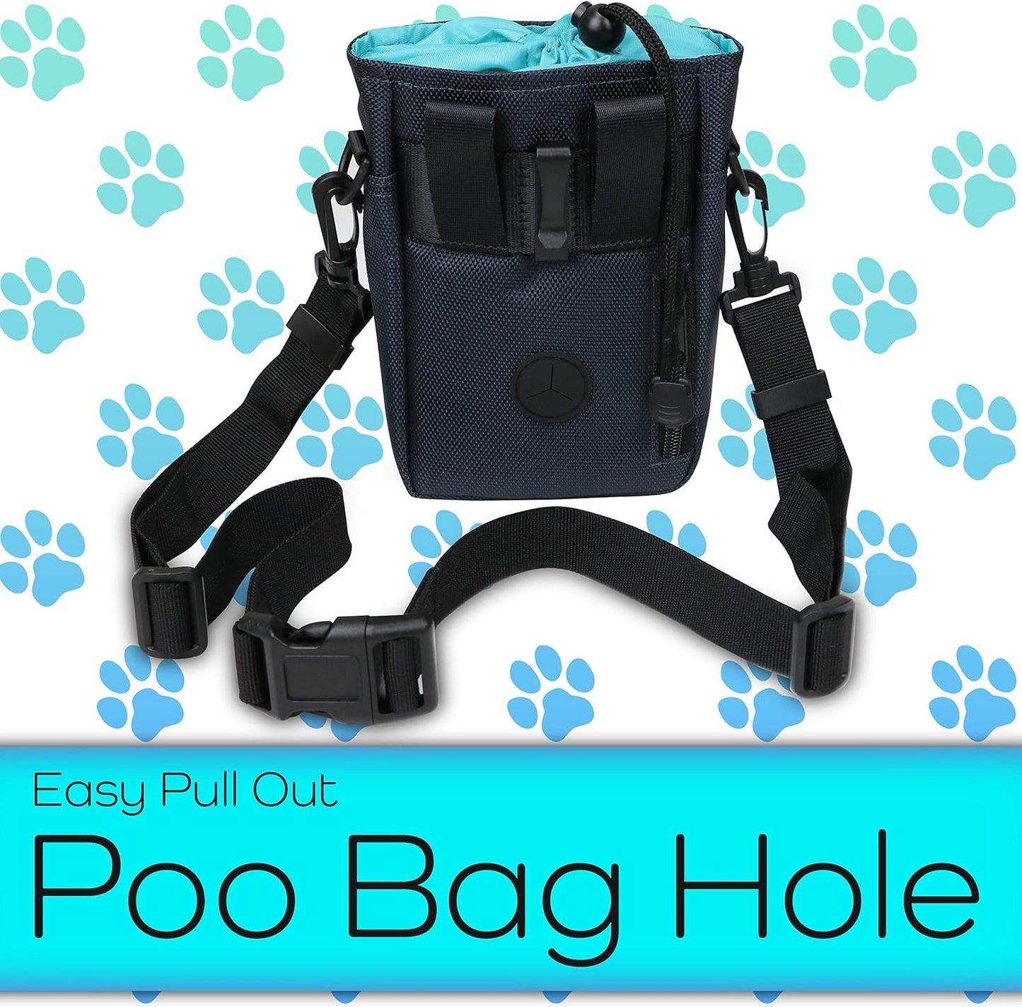 H&H Pets Dog Treat Pouch with Shoulder Strap, Waste Bag Dispenser, Dog Treat Pouch, Training Accessories