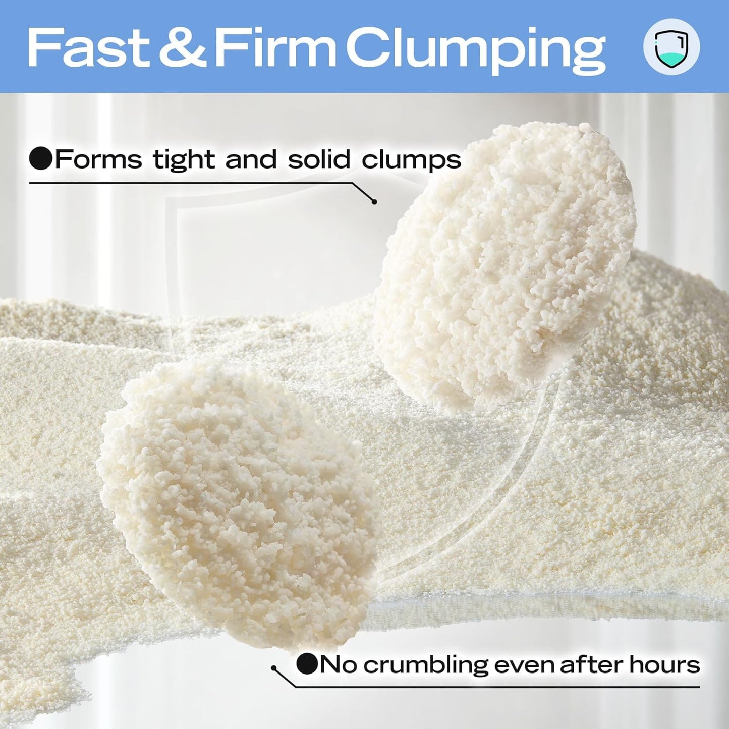 Natural Cat Litter Unscented, 100% Plant-Based, Strong Clumping Litter, Easy Scooping, Clumps Lift Cleanly, Low Dust, Corn & Cassava Litter, 5.5 LB x 3 Bags