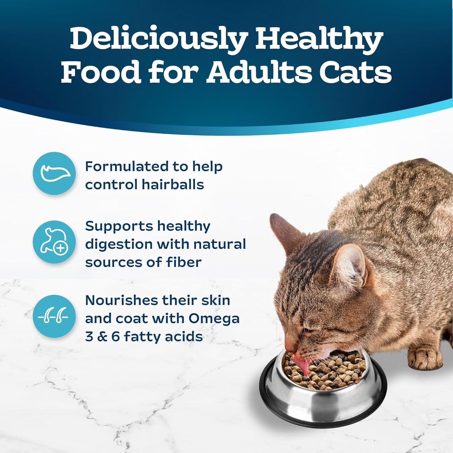 Blue Buffalo Tastefuls Adult Dry Cat Food for Weight Management & Hairball Control, Made in the USA with Natural Ingredients, Chicken Recipe, 7-lb Bag