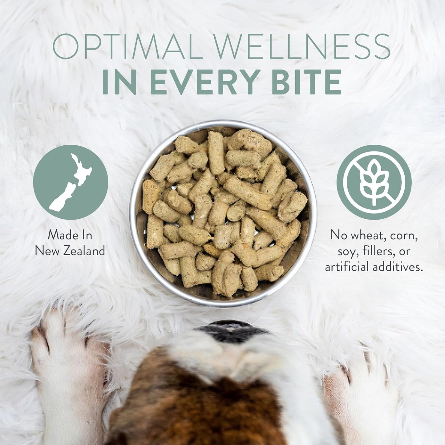 WOOF Freeze Dried Dog Food - Beef Recipe, High Protein Freeze Dried Dog Treats, Dog Food Topper & Meal, 2.2 lb