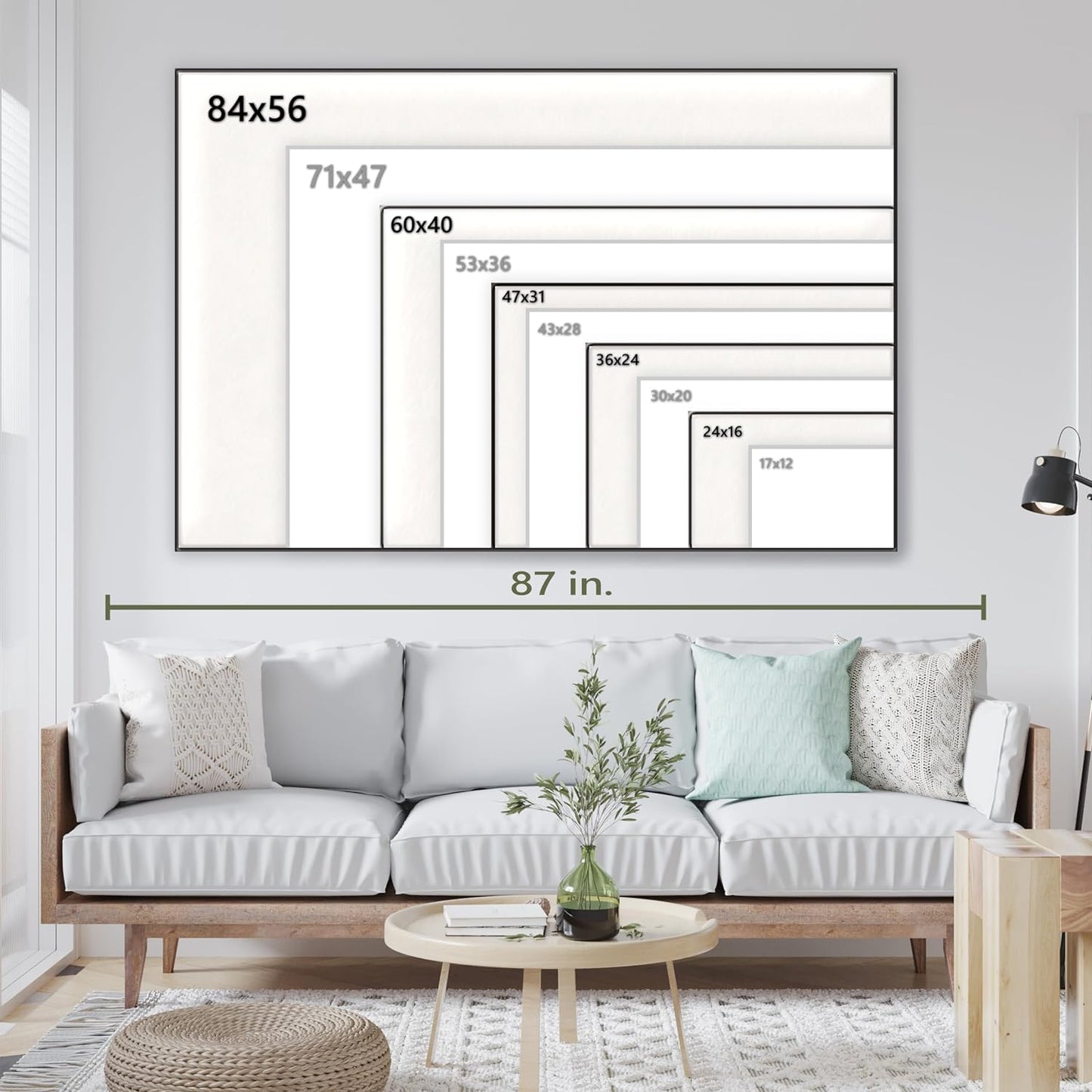 Nature Wall Art Prints - Ocean Forest Mountain Lake Canvas Landscapes - Small to Extra Large Living Room Bedroom Kitchen Bathroom Décor (Trees and Sky, 31L" x 47W")