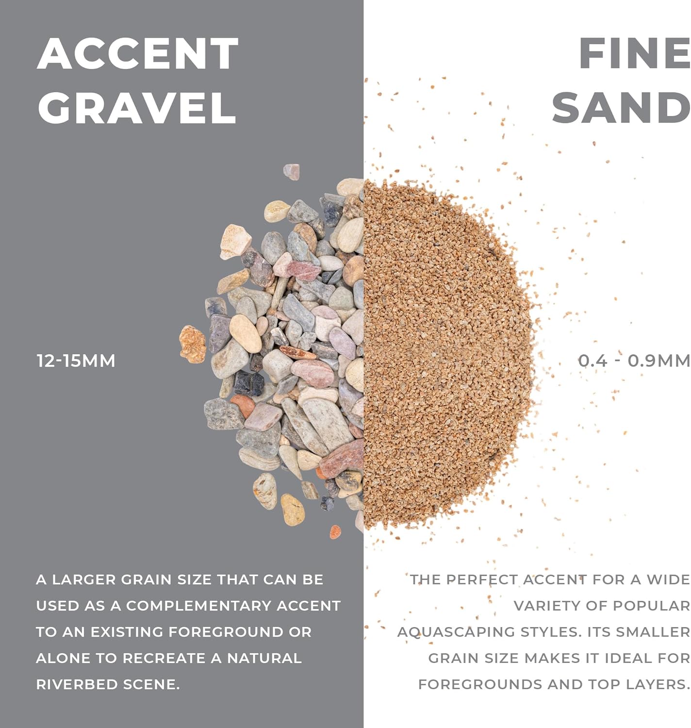 Ultum Nature Systems Controsand Sequoia Gravel (3L) - Small Pebbles for Fish Tank - Planted Aquarium Rocks - Fish Tank Substrate - Aquarium Pebbles - Versatile Fish Tank Stones