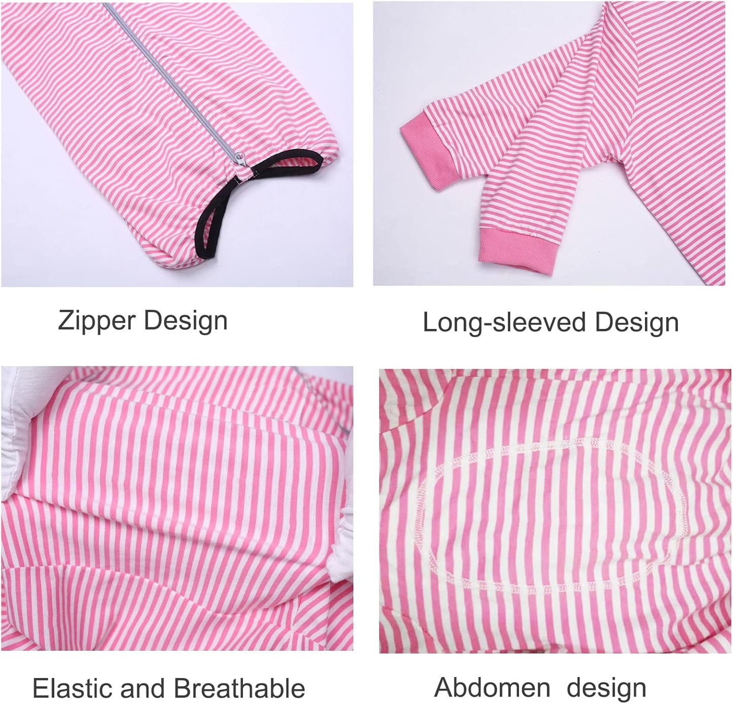 Yeapeeto Dog Onesie Surgery Recovery Suit for Large Medium Bodysuit Dogs Pajamas PJS Full Body for Shedding, Prevent Licking, Wound Protection, Cone Alternative (X-Large, Pink)