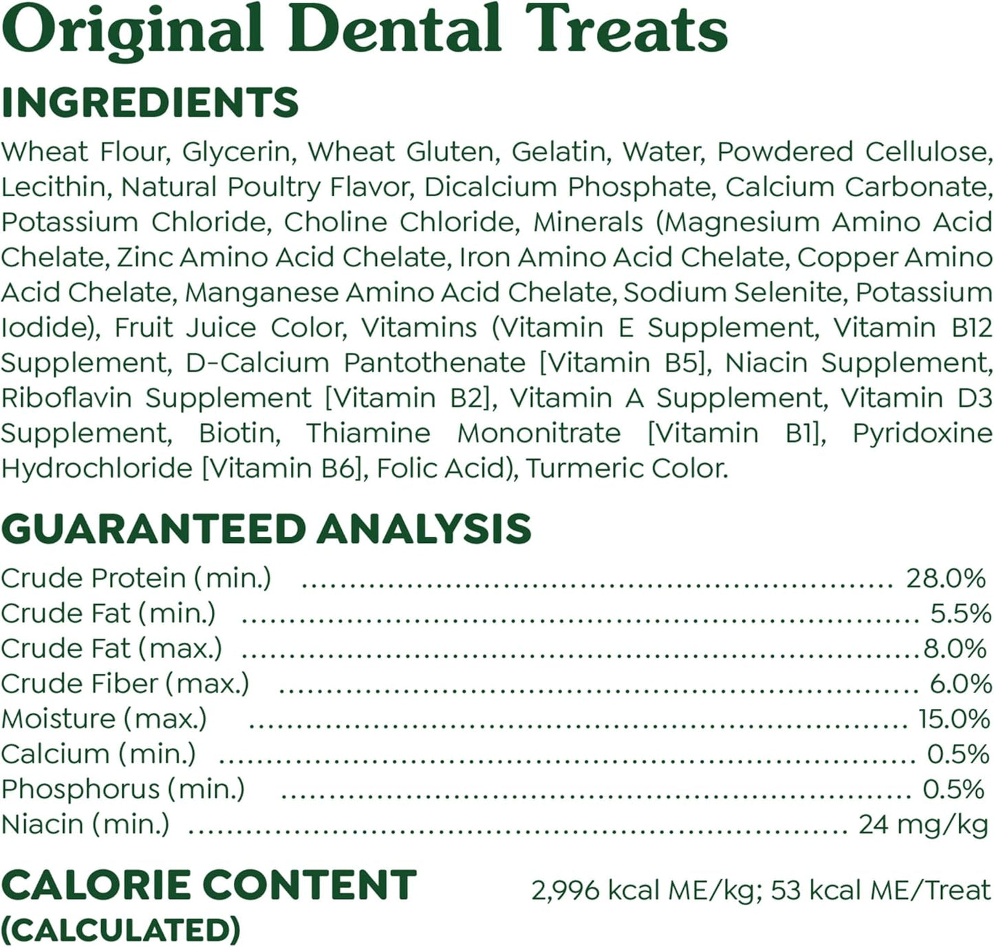 Greenies Original Teenie Dental Dog Treats, 27 oz. Pack (96 Treats)