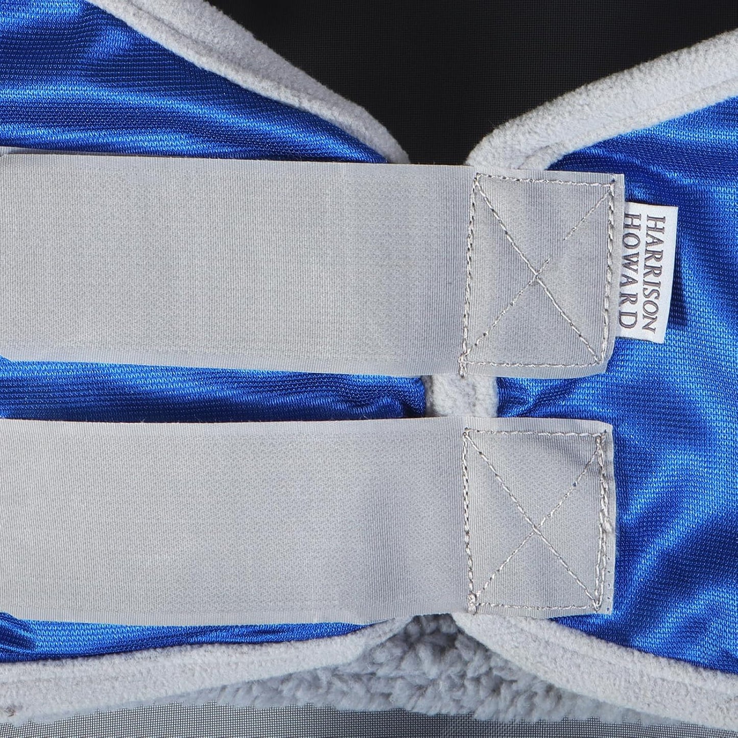 Harrison Howard Pro Luminous Horse Fly Mask Large Eye Space Standard with Ears UV Protection for Horse Signature Blue Small Pony