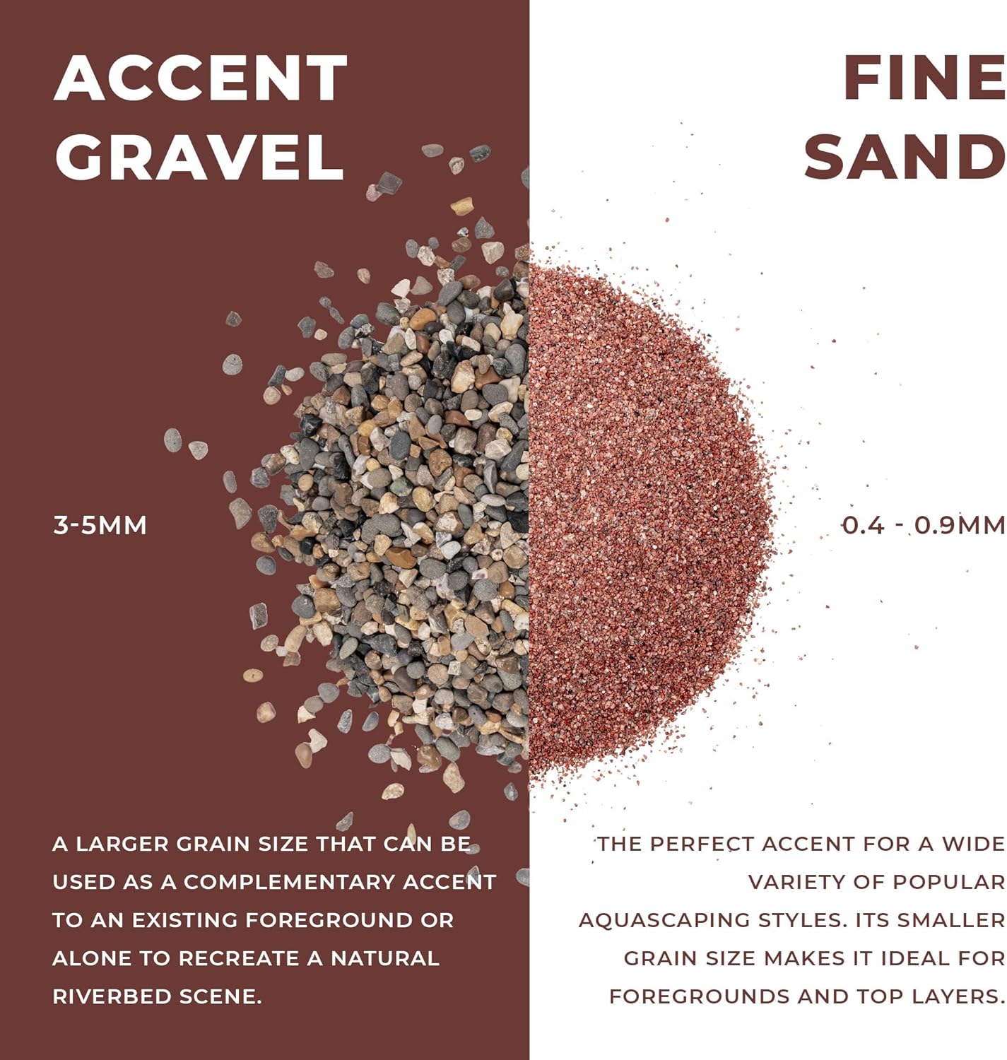 Ultum Nature Systems Controsand Morocco Gravel (3L) - Small Pebbles for Fish Tank - Planted Aquarium Rocks - Fish Tank Substrate - Aquarium Pebbles - Versatile Fish Tank Stones