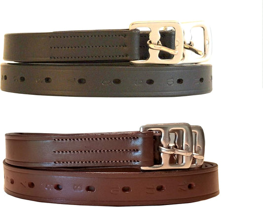 SIE 46”/ 48” / 54” / 56" / 60” English Premium Leather Stirrup Leathers Kids/Adult
