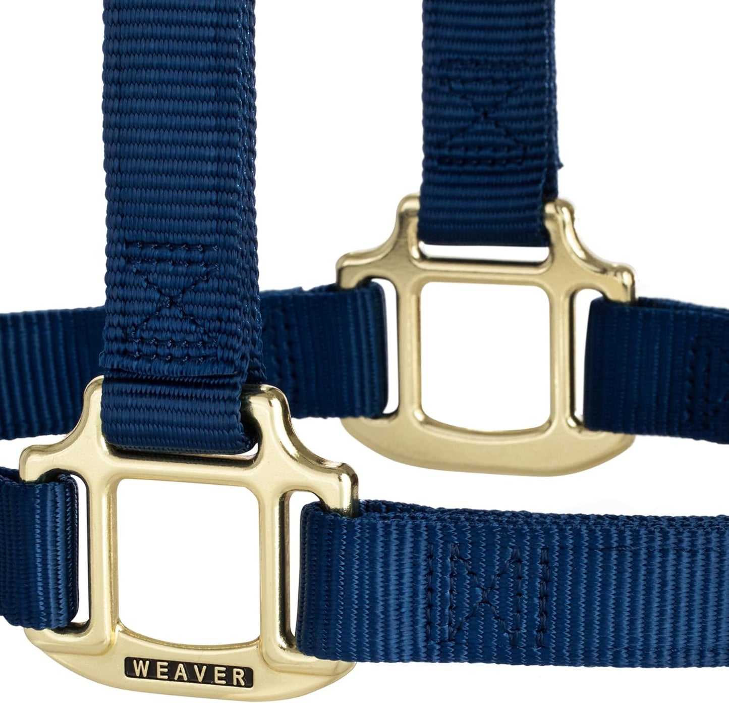 Weaver Equine Nylon Horse Halter, Triple-Ply Cheek Design, Original Non Adjustable Halters for Horses, Equine Tack,Average Size, Black