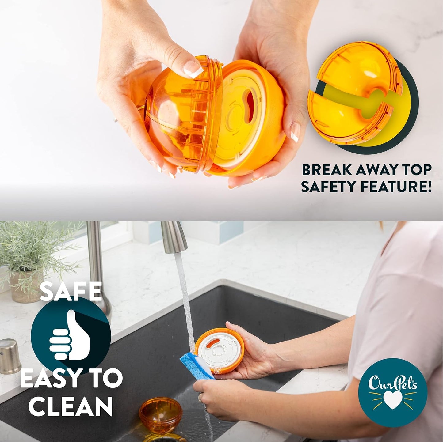 OurPet's IQ Treat Ball Interactive Food Dispensing Dog Toy , Assorted Colors