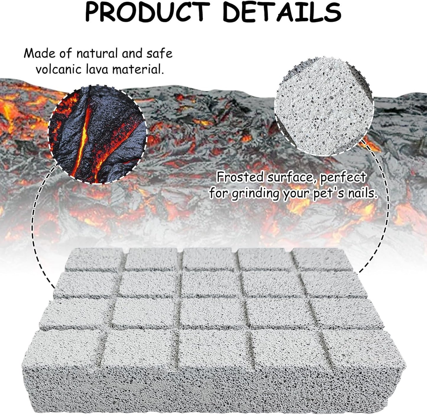 Hamiledyi 4PCS Rabbit Scratching Pads Bunny Lava Grinding Claw Pads Small Animal Foot Pads Hamster Scratch Board Chew Toys for Gerbil Chinchilla Hedgehog Guinea Pig Cage Accessories