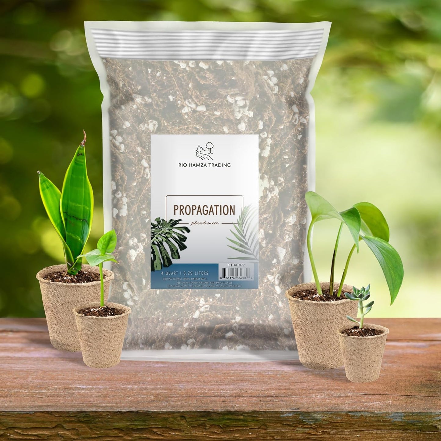 Planting Mix for Plant Propagation (4 Quarts), Hand Blended Soilless Mix for Propagating Plants, House Plants, and More