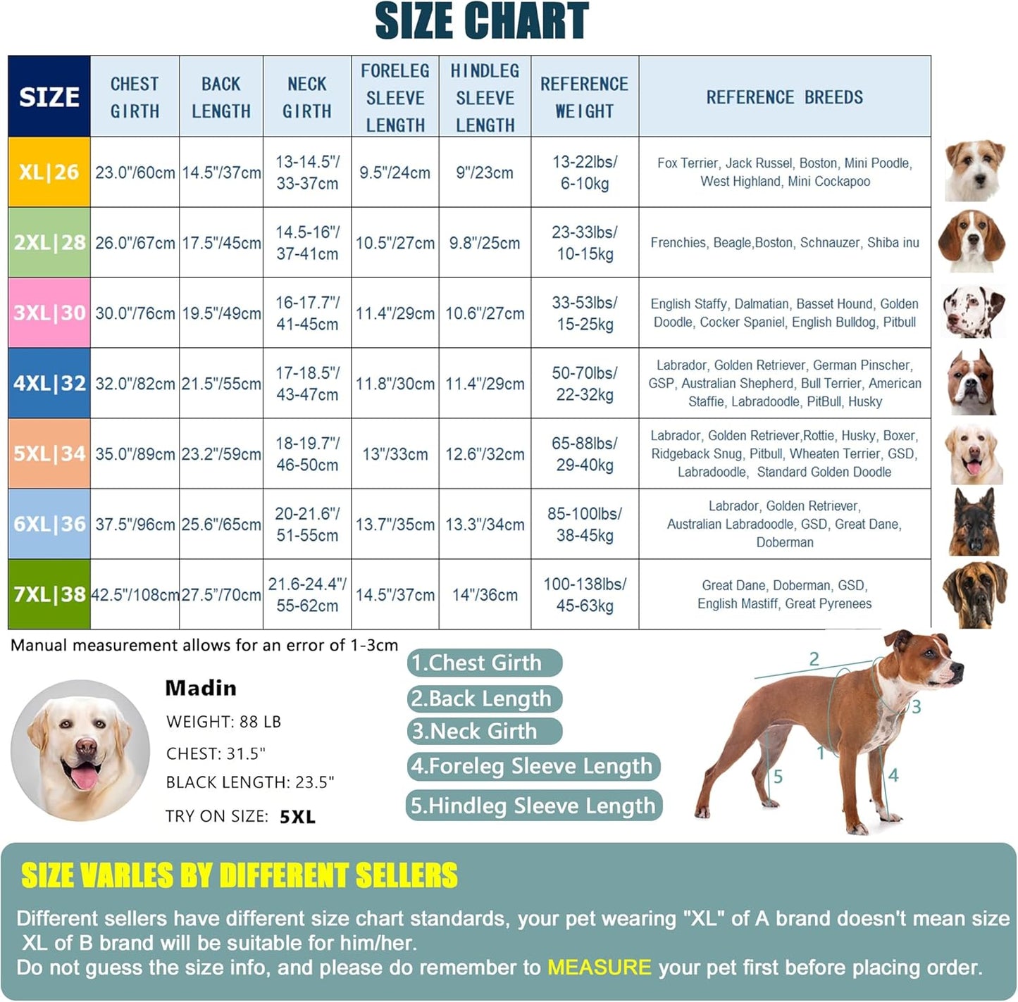 Yeapeeto Dog Onesie Surgery Recovery Suit for Large Medium Bodysuit Dogs Pajamas PJS Full Body for Shedding, Prevent Licking, Wound Protection, Cone Alternative… (Blue Green, 6X-Large (Pack of 1))