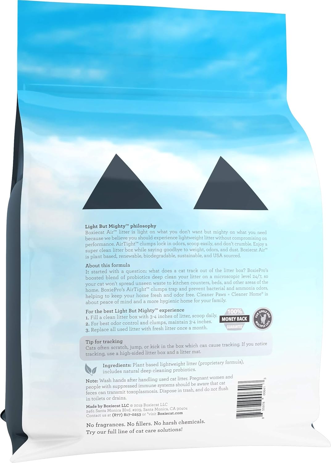 Boxie® Probiotic Cat Litter, Lightweight 40-Day Odor Control, Clumping, 11.5lb