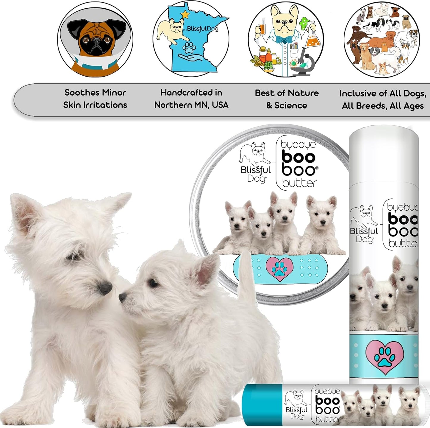 The Blissful Dog West Highland Terrier Boo Boo Butter, 16 oz.