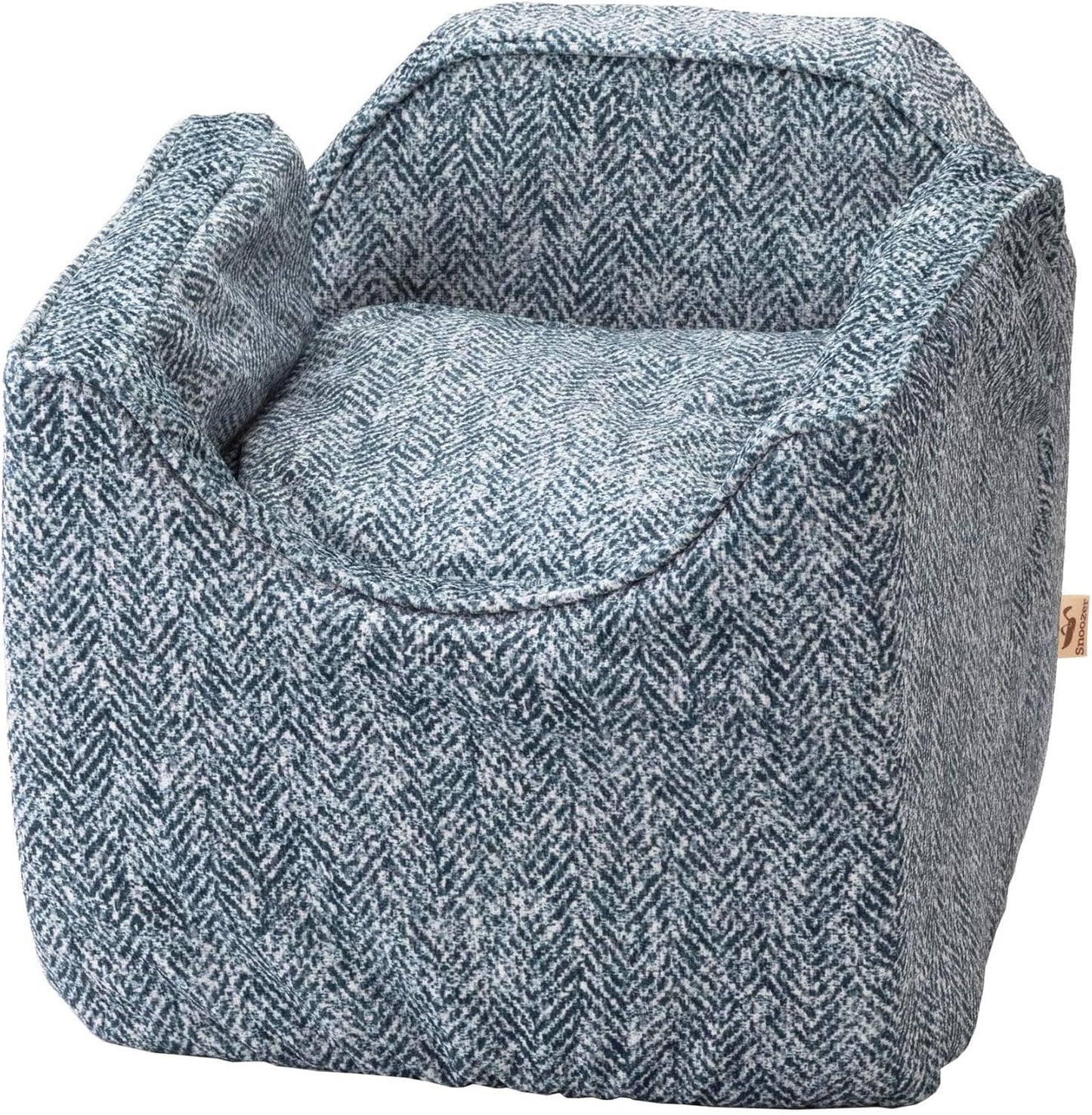 Snoozer Dog Car Seat: Lookout I Dog Booster Car Seat for Dogs Small 5-15 lbs, Size: Small, Fabric: Palmer Indigo, Pet Booster to Alleviate Motion Sickness for Dogs, Removable Machine Washable Cover