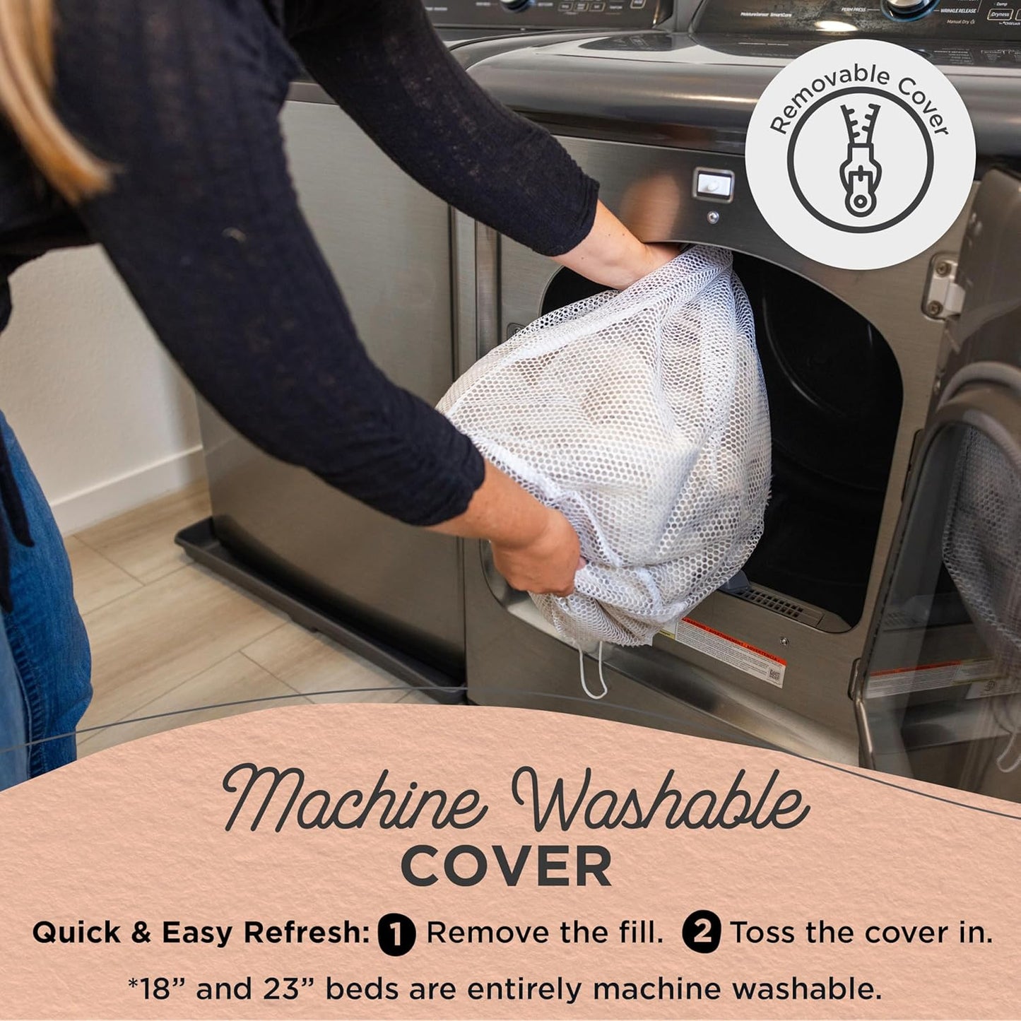 Best Friends by Sheri Original Calming Donut Dog and Cat Bed, Lux Faux Fur, Oyster, (36in x 36in) - Anxiety Relief for Pets Up to 100 lbs