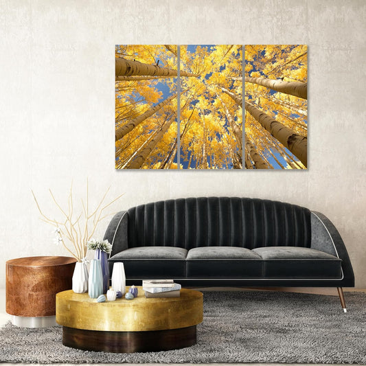 Nature Wall Art Prints - Ocean Forest Mountain Lake Canvas Landscapes - Small to Extra Large Living Room Bedroom Kitchen Bathroom Décor (Reaching for the Sky, 55L" x 83W"- 3 Panels)