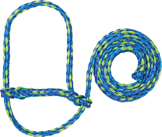 Weaver Livestock Poly Rope Sheep Halter, Modern Style Braid Sheep and Goat Rope Halter, Adjustable Lamb Halter Lead, Livestock Sheep Showing Supplies