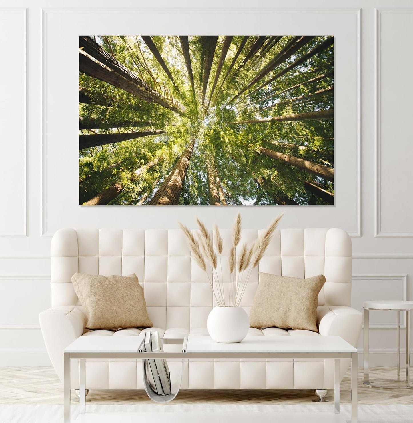 Nature Wall Art Prints - Ocean Forest Mountain Lake Canvas Landscapes - Small to Extra Large Living Room Bedroom Kitchen Bathroom Décor (Serenity in the Forest, 16L" x 24W")