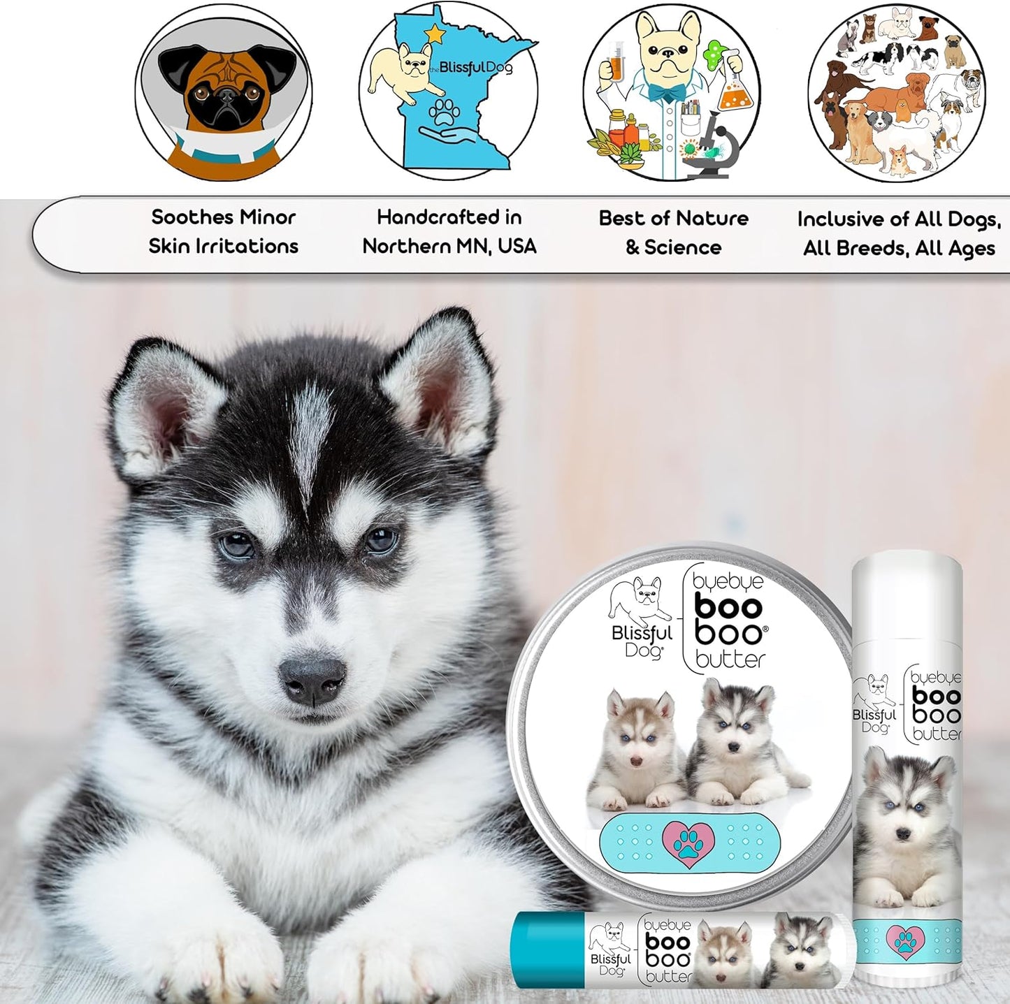 The Blissful Dog 4 oz TIN Husky Booboo Butter
